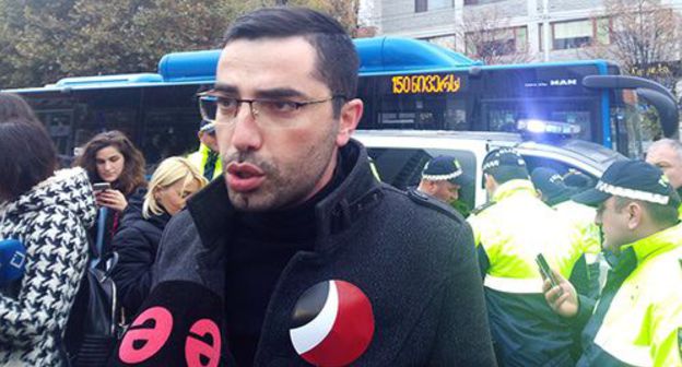 Activist Shota Makatsaria from 'Free Georgia' party, Tbilisi, November 22, 2019. Photo by Galina Gotua for the Caucasian Knot Activist Shota Makatsaria from 'Free Georgia' party, Tbilisi, November 22, 2019. Photo by Galina Gotua for the Caucasian Knot