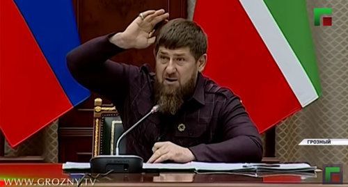 Ramzan Kadyrov at the session of the government of Chechnya. Screenshot of the video by the "Grozny" TV channel https://www.youtube.com/watch?v=rPQzE5F2u0w Ramzan Kadyrov at the session of the government of Chechnya. Screenshot of the video by the "Grozny" TV channel https://www.youtube.com/watch?v=rPQzE5F2u0w
