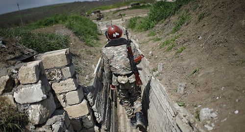 At the contact line in Nagorno-Karabakh. Photo: REUTERS/Staff At the contact line in Nagorno-Karabakh. Photo: REUTERS/Staff