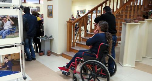 Visitors of the exhibition dedicated to the International Day of Disabled Persons, Stepanakert, December 3, 2019. Photo by Alvard Grigoryan for the Caucasian Knot Visitors of the exhibition dedicated to the International Day of Disabled Persons, Stepanakert, December 3, 2019. Photo by Alvard Grigoryan for the Caucasian Knot