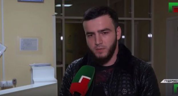 Adam Mutayev. Screenshot from Youtube video posted by ‘Grozny’ ChGTRK, http://www.youtube.com/watch?time_continue=15&v=y6S8x10qsag&feature=emb_logo Adam Mutayev. Screenshot from Youtube video posted by ‘Grozny’ ChGTRK, http://www.youtube.com/watch?time_continue=15&v=y6S8x10qsag&feature=emb_logo