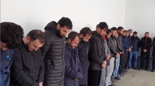 People detained for drinking alcoholic beverages and using psychotropic substances. Screenshot from video posted by Chechen MIA at https://www.instagram.com/p/B5k3-STFR-y/ People detained for drinking alcoholic beverages and using psychotropic substances. Screenshot from video posted by Chechen MIA at https://www.instagram.com/p/B5k3-STFR-y/