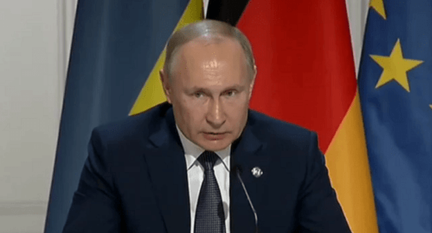 Putin speaks about Zelimkhan Khangoshvili at a press conference in Paris. Screenshot of the video posted on Tumso Abdurakhmanov's Telegram channel https://t.me/abusaddamshishani/2661 Putin speaks about Zelimkhan Khangoshvili at a press conference in Paris. Screenshot of the video posted on Tumso Abdurakhmanov's Telegram channel https://t.me/abusaddamshishani/2661