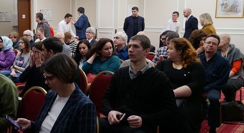 Participants of the ceremony of granting the award named after Akhmednabiyev. Photo by the "Caucasian Knot" Participants of the ceremony of granting the award named after Akhmednabiyev. Photo by the "Caucasian Knot"