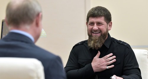Ramzan Kadyrov during his meeting with Russian President Vladimir Putin, August 31, 2019. Photo: REUTERS / Alexei Nikolsky Ramzan Kadyrov during his meeting with Russian President Vladimir Putin, August 31, 2019. Photo: REUTERS / Alexei Nikolsky