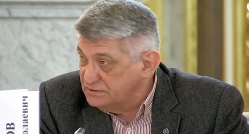 Alexander Sokurov at the meeting of the Human Rights Council, December 11, 2019. Screenshot from video broadcasting by RIA Novosti Alexander Sokurov at the meeting of the Human Rights Council, December 11, 2019. Screenshot from video broadcasting by RIA Novosti