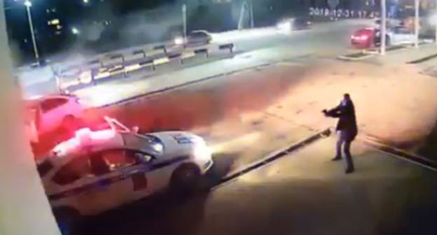 Screenshot from CCTV camera records at the DPS post in Magas, https://www.youtube.com/watch?v=GPIU4lYnQGk Screenshot from CCTV camera records at the DPS post in Magas, https://www.youtube.com/watch?v=GPIU4lYnQGk