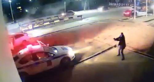 Screenshot from CCTV camera records at the DPS post in Magas, https://www.youtube.com/watch?v=GPIU4lYnQGk Screenshot from CCTV camera records at the DPS post in Magas, https://www.youtube.com/watch?v=GPIU4lYnQGk