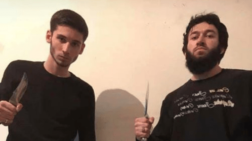 Mikail Miziev and Akhmed Imagozhev, alleged attackers on road-and-patrol post in Magas, December 31, 2019. Mikail Miziev and Akhmed Imagozhev, alleged attackers on road-and-patrol post in Magas, December 31, 2019.