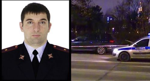 Ibragim Eldjarkiev; place where Ibragim Eldjarkiev was killed. Photo: Ministry of Internal Affairs for Ingushetia, https://nevnov.ru/739433-kollegi-glavy-centra-e-ingushetii-zapisali-na-video-svoi-soboleznovaniya, screenshot from Mash Telegram Channel: https://tlgrm.ru/channels/@breakingmash Ibragim Eldjarkiev; place where Ibragim Eldjarkiev was killed. Photo: Ministry of Internal Affairs for Ingushetia, https://nevnov.ru/739433-kollegi-glavy-centra-e-ingushetii-zapisali-na-video-svoi-soboleznovaniya, screenshot from Mash Telegram Channel: https://tlgrm.ru/channels/@breakingmash