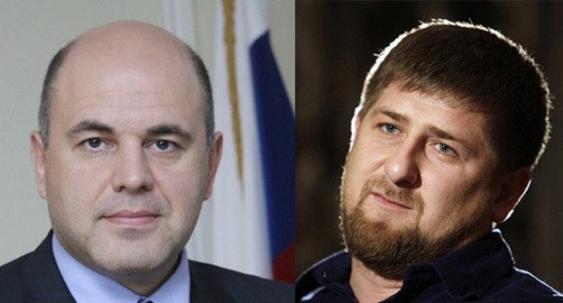 Mikhail Mishustin (left) and Ramzan Kadyrov. Collage made by the Caucasian Knot. Photo: REUTERS/Denis Sinyakov, nalog.ru https://ru.wikipedia.org/ Mikhail Mishustin (left) and Ramzan Kadyrov. Collage made by the Caucasian Knot. Photo: REUTERS/Denis Sinyakov, nalog.ru https://ru.wikipedia.org/