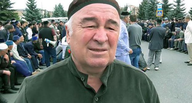 Malsag Uzhakhov. Screenshot from video posted by the Council of Teips of the Ingush People, https://www.youtube.com/watch?v=MP8DuZa47aQ Malsag Uzhakhov. Screenshot from video posted by the Council of Teips of the Ingush People, https://www.youtube.com/watch?v=MP8DuZa47aQ