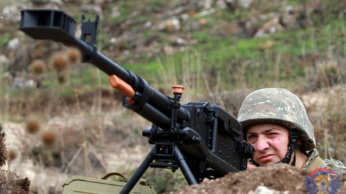 Soldier of the Defence Army. Photo: press service of the Ministry of Defence of Nagorno-Karabakh, http://www.nkrmil.am/news/view/2617 Soldier of the Defence Army. Photo: press service of the Ministry of Defence of Nagorno-Karabakh, http://www.nkrmil.am/news/view/2617