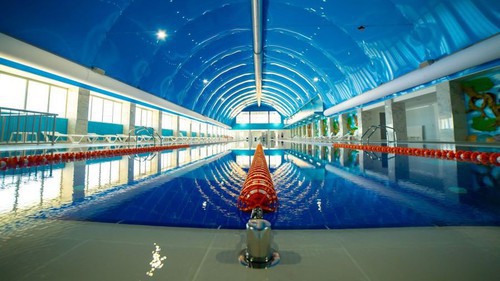 A swimming pool at the "Anji Arena" sports complex. Photo https://anji-arena.ru/spa-tsentr-arena.html A swimming pool at the "Anji Arena" sports complex. Photo https://anji-arena.ru/spa-tsentr-arena.html