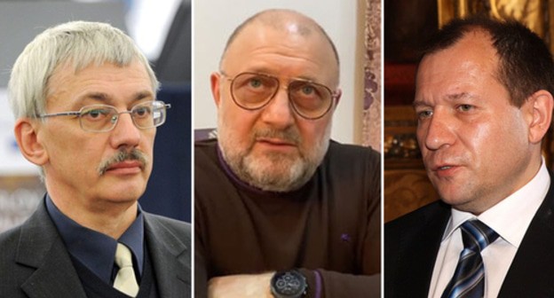 Oleg Orlov, Djambulat Umarov, Ruslan Kutaev. Photo: HRC 'Memorial', screenshot from video posted on Djambulat Umarov's Instagram account: https://www.instagram.com/p/B7y1DbFIQPf/, Foreign and Commonwealth Office Oleg Orlov, Djambulat Umarov, Ruslan Kutaev. Photo: HRC 'Memorial', screenshot from video posted on Djambulat Umarov's Instagram account: https://www.instagram.com/p/B7y1DbFIQPf/, Foreign and Commonwealth Office