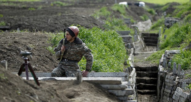 At the contact line in Nagorno-Karabakh. Photo: REUTERS/Staff At the contact line in Nagorno-Karabakh. Photo: REUTERS/Staff