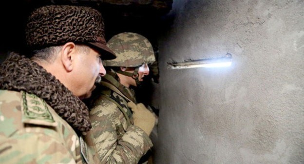 Azerbaijani servicemen in near-front zone, December 2018. Photo: press service of the Ministry of Defence of Azerbaijan, https://mod.gov.az/ru/news/rukovodstvo-ministerstva-oborony-nahoditsya-v-prifrontovoj-zone-video-25326.html Azerbaijani servicemen in near-front zone, December 2018. Photo: press service of the Ministry of Defence of Azerbaijan, https://mod.gov.az/ru/news/rukovodstvo-ministerstva-oborony-nahoditsya-v-prifrontovoj-zone-video-25326.html