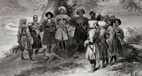 Meeting of Circassian lords, 1839-1840. Photo: Grigory Gagarin, https://ru.wikipedia.org Meeting of Circassian lords, 1839-1840. Photo: Grigory Gagarin, https://ru.wikipedia.org
