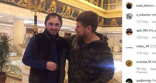Makhi Idrisov (left) and Ramzan Kadyrov. Screenshot of the Instagram post: https://www.instagram.com/mahi_idrisov/?hl=ru Makhi Idrisov (left) and Ramzan Kadyrov. Screenshot of the Instagram post: https://www.instagram.com/mahi_idrisov/?hl=ru