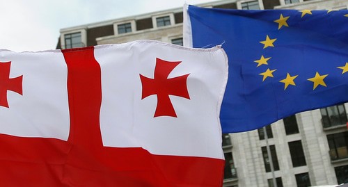 The flags of Georgia and European Union. Photo: REUTERS/David Mdzinarishvili The flags of Georgia and European Union. Photo: REUTERS/David Mdzinarishvili