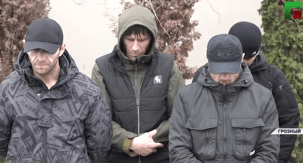 Chechen residents publicly apologize for behaviour of their relatives in Moscow. Screenshot from YouTube video posted by ChGTRK 'Grozny', https://www.youtube.com/watch?v=2O_feVqiHk4 Chechen residents publicly apologize for behaviour of their relatives in Moscow. Screenshot from YouTube video posted by ChGTRK 'Grozny', https://www.youtube.com/watch?v=2O_feVqiHk4