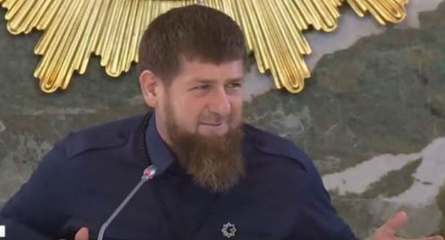 Ramzan Kadyrov's statement at the meeting of the government of Chechnya. Screenshot of the video https://www.youtube.com/watch?v=IIDNyDFHR6A Ramzan Kadyrov's statement at the meeting of the government of Chechnya. Screenshot of the video https://www.youtube.com/watch?v=IIDNyDFHR6A
