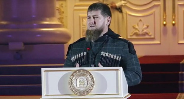 Ramzan Kadyrov attends a grand opening of the Palace of Arts in Grozny. Screenshot from video posted by IA 'Grozny-Inform', https://www.youtube.com/watch?time_continue=22&v=m9qwsEsi-50&feature=emb_logo Ramzan Kadyrov attends a grand opening of the Palace of Arts in Grozny. Screenshot from video posted by IA 'Grozny-Inform', https://www.youtube.com/watch?time_continue=22&v=m9qwsEsi-50&feature=emb_logo