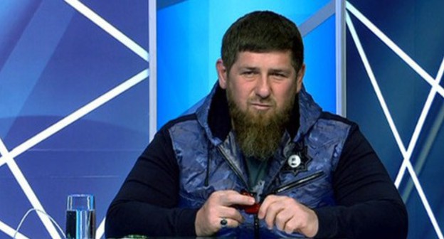 Ramzan Kadyrov. Screenshot from video posted by ChGTRK 'Grozny', https://vk.com/groznytv?z=video-42535075_456248996%2F5f3ba38468ffb21702%2Fpl_wall_-42535075 Ramzan Kadyrov. Screenshot from video posted by ChGTRK 'Grozny', https://vk.com/groznytv?z=video-42535075_456248996%2F5f3ba38468ffb21702%2Fpl_wall_-42535075