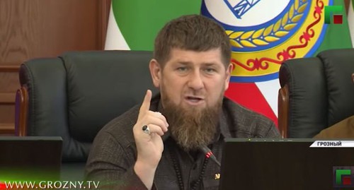 Ramzan Kadyrov is talking about the threat of coronavirus spread in Chechnya. Screenshot from video posted by ChGTRK 'Grozny', https://www.youtube.com/watch?v=B8ODK2CCLso Ramzan Kadyrov is talking about the threat of coronavirus spread in Chechnya. Screenshot from video posted by ChGTRK 'Grozny', https://www.youtube.com/watch?v=B8ODK2CCLso
