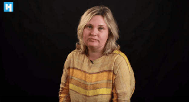 Elena Milashina, an observer of the "Novaya Gazeta" newspaper. Screenshot of the video https://youtu.be/GL0PmG9ZdGY Elena Milashina, an observer of the "Novaya Gazeta" newspaper. Screenshot of the video https://youtu.be/GL0PmG9ZdGY