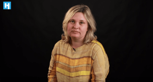 Elena Milashina, an observer of the "Novaya Gazeta" newspaper. Screenshot of the video https://youtu.be/GL0PmG9ZdGY Elena Milashina, an observer of the "Novaya Gazeta" newspaper. Screenshot of the video https://youtu.be/GL0PmG9ZdGY