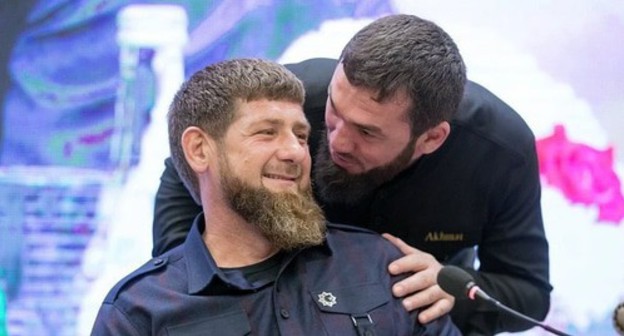 Ramzan Kadyrov and Magomed Daudov. Photo by the press service of the head of Chechnya Ramzan Kadyrov and Magomed Daudov. Photo by the press service of the head of Chechnya