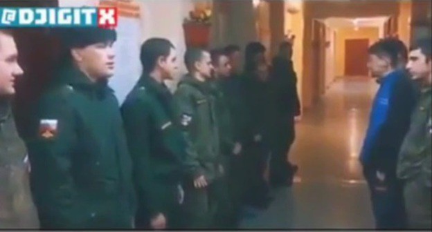 Military servicemen. Screenshot from video posted by Telegram-Channel: https://t.me/mnogonazi/3519 Military servicemen. Screenshot from video posted by Telegram-Channel: https://t.me/mnogonazi/3519
