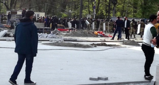 Protest in Vladikavkaz, April 2020. Photo by Emma Marzoeva for the Caucasian Knot Protest in Vladikavkaz, April 2020. Photo by Emma Marzoeva for the Caucasian Knot