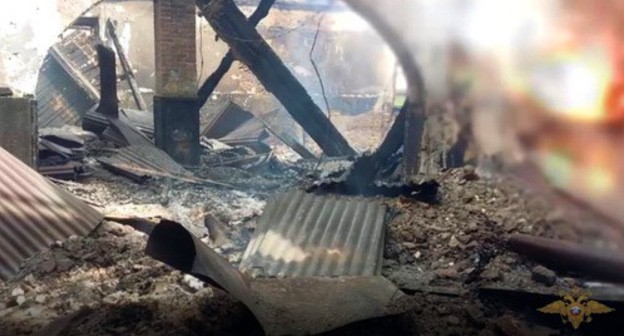 A school that was burned down in the village of Surkh-Digora. Screenshot: video by the Ministry of Interior for North Ossetia, https://15.мвд.рф/news/window/20144735/ A school that was burned down in the village of Surkh-Digora. Screenshot: video by the Ministry of Interior for North Ossetia, https://15.мвд.рф/news/window/20144735/