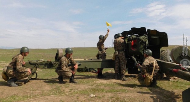 Gunnery drills of the Nagorno-Karabakh Army. Photo: http://www.mil.am/hy/news/7809 Gunnery drills of the Nagorno-Karabakh Army. Photo: http://www.mil.am/hy/news/7809