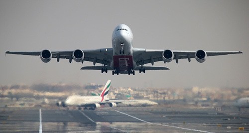 A plane at the Dubai airport. UAE. Photo: REUTERS/Christopher Pike A plane at the Dubai airport. UAE. Photo: REUTERS/Christopher Pike