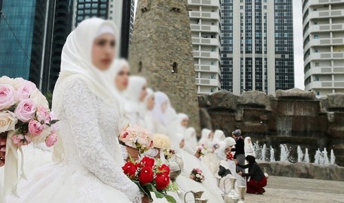 Brides in Grozny. Photo: ChGTRK 'Grozny', https://grozny.tv/news.php?id=38090 Brides in Grozny. Photo: ChGTRK 'Grozny', https://grozny.tv/news.php?id=38090