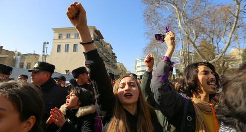 A protest action in Baku. Photo by Aziz Karimov for the "Caucasian Knot" A protest action in Baku. Photo by Aziz Karimov for the "Caucasian Knot"