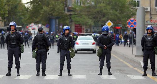 Policemen. Photo by Aziz Karimov for the Caucasian Knot Policemen. Photo by Aziz Karimov for the Caucasian Knot