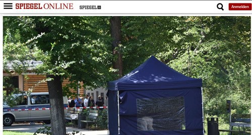 Site of Zelimkhan Khangoshvili 's murder. Screenshot of Der Spiegel's page, author: Paul Zinken/ DPA Site of Zelimkhan Khangoshvili 's murder. Screenshot of Der Spiegel's page, author: Paul Zinken/ DPA