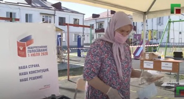 At a polling station in Chechnya. Screenshot of the video https://www.youtube.com/watch?v=1RNU6ilS3wo At a polling station in Chechnya. Screenshot of the video https://www.youtube.com/watch?v=1RNU6ilS3wo
