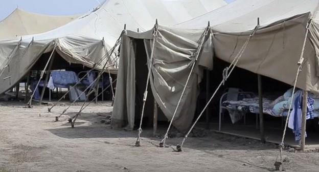 A tent camp for Azerbaijanis near the village of Kullar in Dagestan. Screenshot from video posted by the Caucasian Knot: https://www.youtube.com/watch?v=PCjWplDPOpM&feature=emb_logo A tent camp for Azerbaijanis near the village of Kullar in Dagestan. Screenshot from video posted by the Caucasian Knot: https://www.youtube.com/watch?v=PCjWplDPOpM&feature=emb_logo