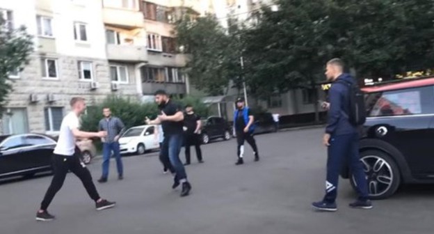 Screenshot of the video with Kovalenko being beaten by Zelimkhanov. https://www.youtube.com/watch?v=wpTxO_39ktU Screenshot of the video with Kovalenko being beaten by Zelimkhanov. https://www.youtube.com/watch?v=wpTxO_39ktU