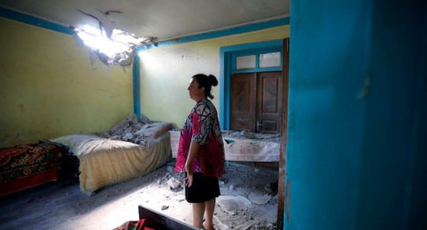 A house in the village of Dondar Guschu of the Tovuz District of Azerbaijan, damaged after shelling during the escalation of the situation on the Azerbaijani-Armenian border on July 12-14. Photo by Aziz Karimov for the "Caucasian Knot" A house in the village of Dondar Guschu of the Tovuz District of Azerbaijan, damaged after shelling during the escalation of the situation on the Azerbaijani-Armenian border on July 12-14. Photo by Aziz Karimov for the "Caucasian Knot"