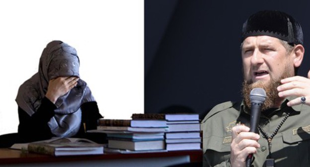 Ramzan Kadyrov (right) and a teacher. Collage prepared by the Caucasian Knot. Photo: REUTERS/Said Tsarnayev REUTERS/Maxim Shemetov Ramzan Kadyrov (right) and a teacher. Collage prepared by the Caucasian Knot. Photo: REUTERS/Said Tsarnayev REUTERS/Maxim Shemetov