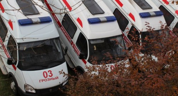Ambulance cars. Photo: press service of the Ministry of Health for Chechnya, https://grozny03.ru/галерея/фото/#!gallery-sc1_3-59 Ambulance cars. Photo: press service of the Ministry of Health for Chechnya, https://grozny03.ru/галерея/фото/#!gallery-sc1_3-59