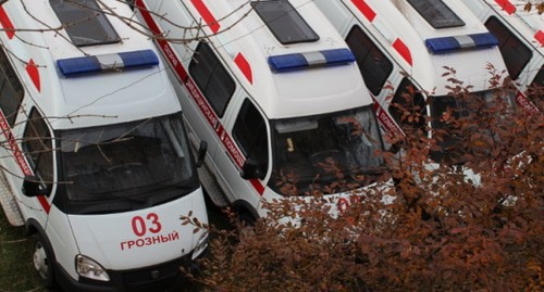 Ambulance cars. Photo: press service of the Ministry of Health for Chechnya, https://grozny03.ru/галерея/фото/#!gallery-sc1_3-59 Ambulance cars. Photo: press service of the Ministry of Health for Chechnya, https://grozny03.ru/галерея/фото/#!gallery-sc1_3-59