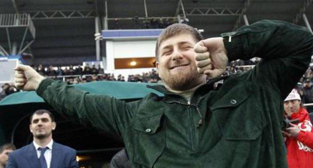 Ramzan Kadyrov dancing lezginka, Grozny, March 8, 2011. Photo: REUTERS/Sergei Karpukhin Ramzan Kadyrov dancing lezginka, Grozny, March 8, 2011. Photo: REUTERS/Sergei Karpukhin