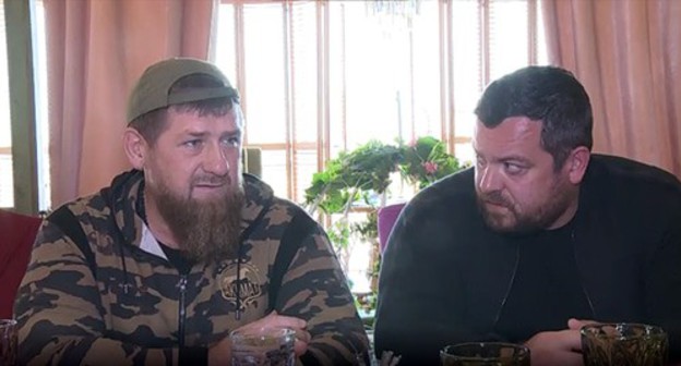Ramzan Kadyrov at the meeting with a group of bloggers on August 9, 2020. Screenshot of the post on Instagram of the "Grozny" TV Channel https://www.instagram.com/p/CDrAjmoiGNA/ Ramzan Kadyrov at the meeting with a group of bloggers on August 9, 2020. Screenshot of the post on Instagram of the "Grozny" TV Channel https://www.instagram.com/p/CDrAjmoiGNA/